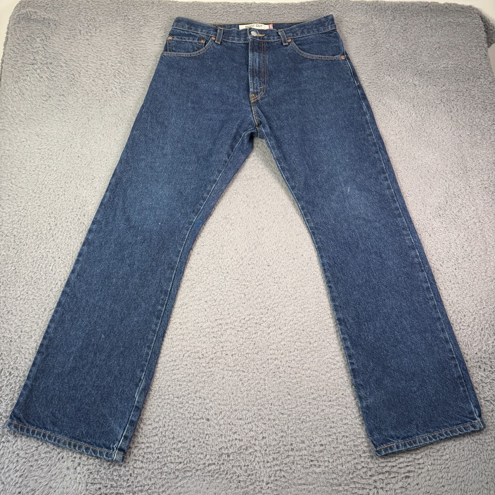 Vintage Levi's 517 Jeans Mens 33x30 Dark Blue Indigo Bootcut Western Work Y2K